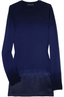 Burberry Prorsum Silk-panel Wool and Cashmere-blend Sweater - Lyst