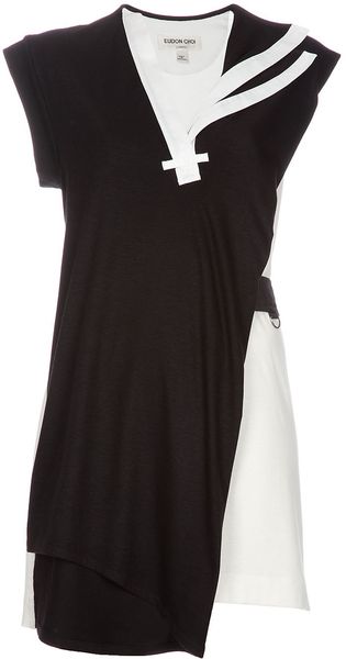  Panelled Draped Dress 