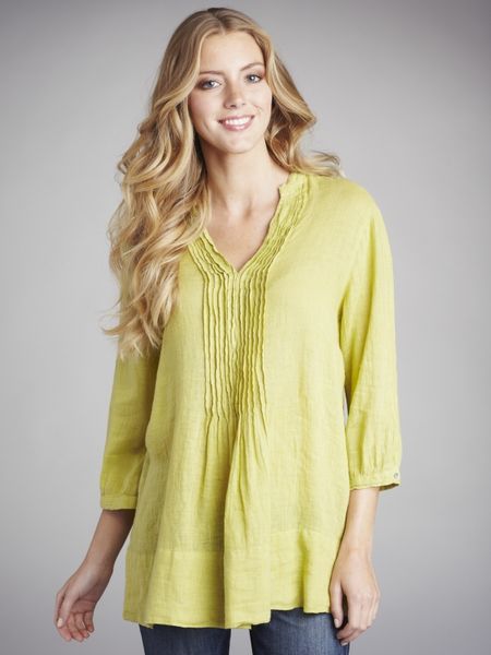 John Lewis Women Gauze Tunic Top Sulphur in Yellow | Lyst
