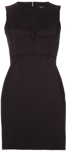 Marios Schwab Fitted Sleeveless Dress in Black - Lyst