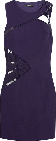 Versace Wool and Silk-blend Mini Dress - Lyst