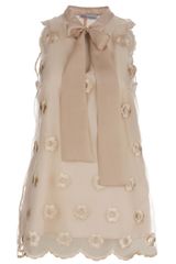 RED Valentino Silk Appliqué Top