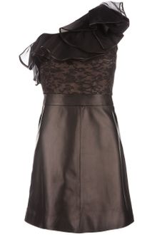 Valentino Leather Dress - Lyst