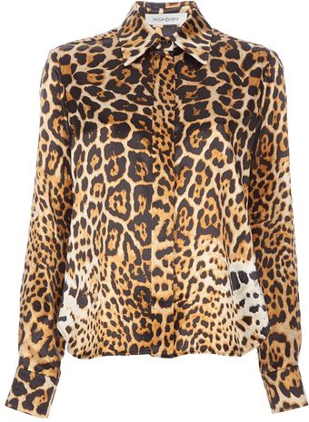 Yves Saint Laurent Leopard Print Shirt - Lyst