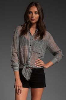 Equipment Daddy Tie Front Blouse - Lyst