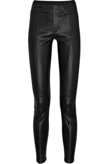Helmut Lang Cropped Leather Pants - Lyst