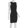 Alexander Mcqueen Black Stretch Vneck Lace Inset Dress in Black - Lyst