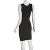Alexander Mcqueen Black Stretch Vneck Lace Inset Dress in Black - Lyst
