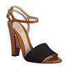 Fendi Black Faille Colorblock Ankle Strap Sandals in Brown (black) - Lyst