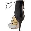 Miu Miu Black Tooled Leather Cutout Booties in Multicolor (black) - Lyst