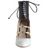 Miu Miu Black Tooled Leather Cutout Booties in Multicolor (black) - Lyst