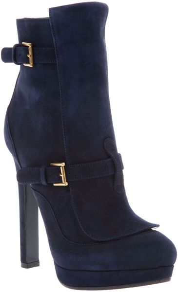 navy high heel boots