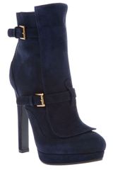 Alexander McQueen Suede High Heel Boots