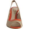 Fendi Lobster Patent and Camel Leather Peep Toe Slingbacks in Orange - Lyst