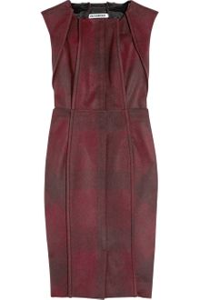 Jil Sander Checked Wool Dress - Lyst