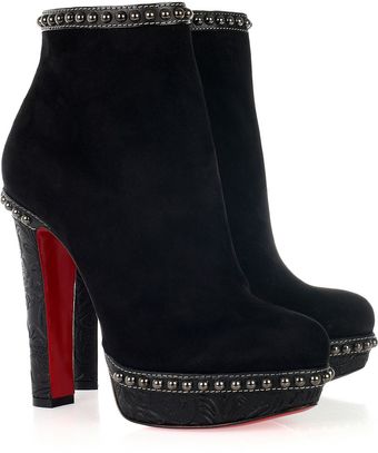 Christian Louboutin Figurina 140 Suede Ankle Boots - Lyst