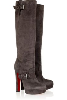 Christian Louboutin Harletty 140 Suede Knee Boots - Lyst