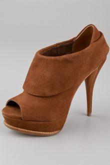Schutz Open Toe Platform Booties - Lyst