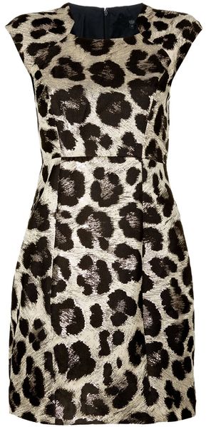 Tibi Animal Print Dress in Animal - Lyst