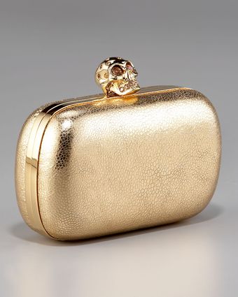 Alexander McQueen Skull-clasp Classic Box Clutch - Lyst