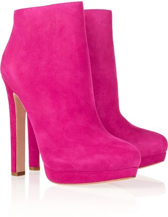 Alexander McQueen Suede Ankle Boots - Lyst