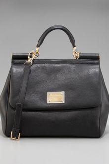 Dolce & Gabbana Miss Sicily Leather Handbag - Lyst
