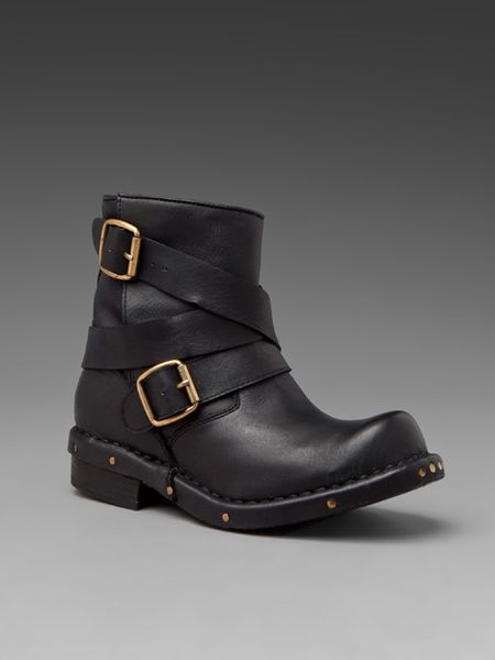 jeffrey campbell black boots with buckles