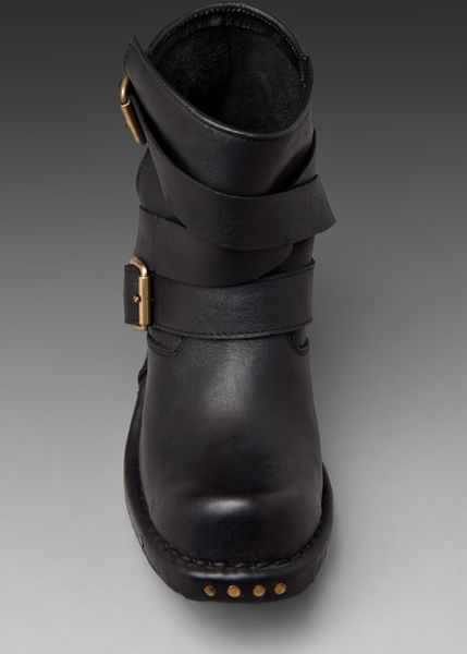 jeffrey campbell black boots with buckles