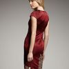 Naeem Khan Floralapplique Satin Dress in Red (burgundy) - Lyst