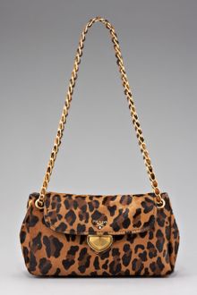 Prada Cavallino Leopard-print Hair Calf Chain Bag - Lyst