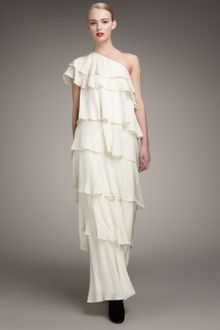 Rachel Zoe Tiered Silk Gown - Lyst