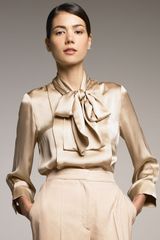 Stella McCartney Necktie Silk Blouse, Old Rose
