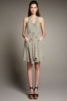 Theory Printed Tie-waist Dress - Lyst
