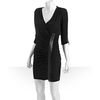 Laundry By Shelli Segal Black Ruched Jersey Zipper Detail Vneck Dress in Black - Lyst