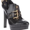 Alexander Mcqueen Buckle Ankle Boot in Black - Lyst