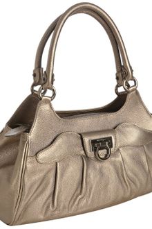 Ferragamo Metallic Skin Leather Armonia Shopper Tote - Lyst