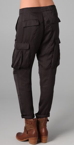 silk cargo pants