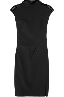Philosophy di Alberta Ferretti Patent-paneled Stretch-twill Dress - Lyst