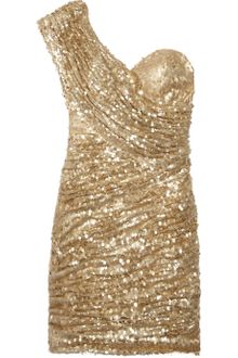 Rare Opulence Sequined One-shoulder Mini Dress - Lyst