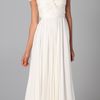 Reem Acra Twist Front Gown with Jeweled Sleeves in White (ivory) - Lyst