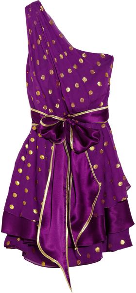 Thread Social Polka-dot Silk-blend Chiffon Dress - Lyst