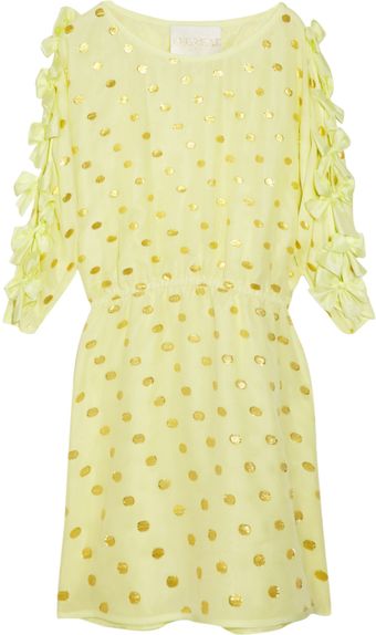 Thread Social Polka-dot Silk-blend Dress - Lyst