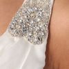 Reem Acra V Neck Gown with Jeweled Straps in White (ivory) - Lyst