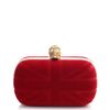 Alexander Mcqueen Velvet Britain Clutch in Red - Lyst