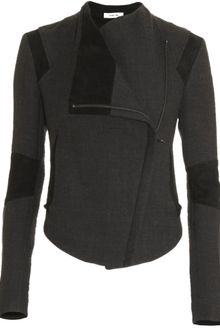 Helmut Lang Cropped Asymmetric Jacket - Lyst