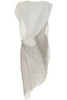 Helmut Lang Gauze Draped Dress - Lyst
