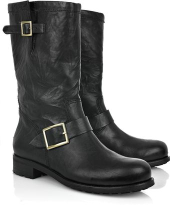 Jimmy Choo Leather Biker Boots - Lyst
