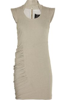 Yigal Azrouel Ruched Stretch Cotton-blend Dress - Lyst