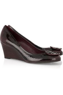 Tory Burch Sally Patent-leather Wedge Pumps - Lyst