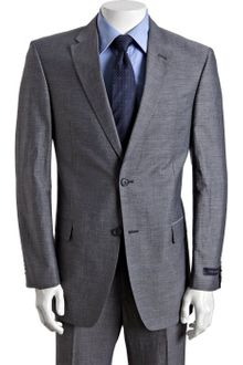 Tommy Hilfiger Slate Cotton-linen Nathan Two-button Suit with Flat Front Pants - Lyst